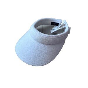 J. Crew BI442 Terry White Visor Hat ( One Size )